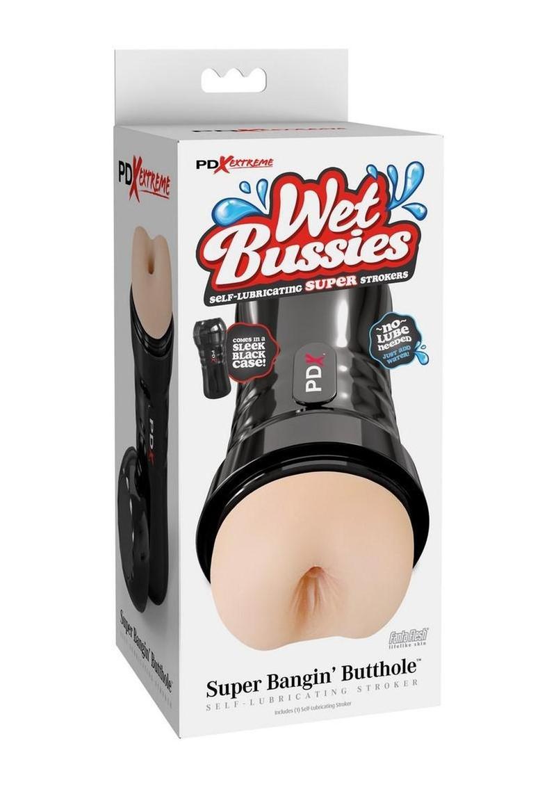 PDX Extreme Wet Bussies Super Bangin Butthole Stroker - Vainilla