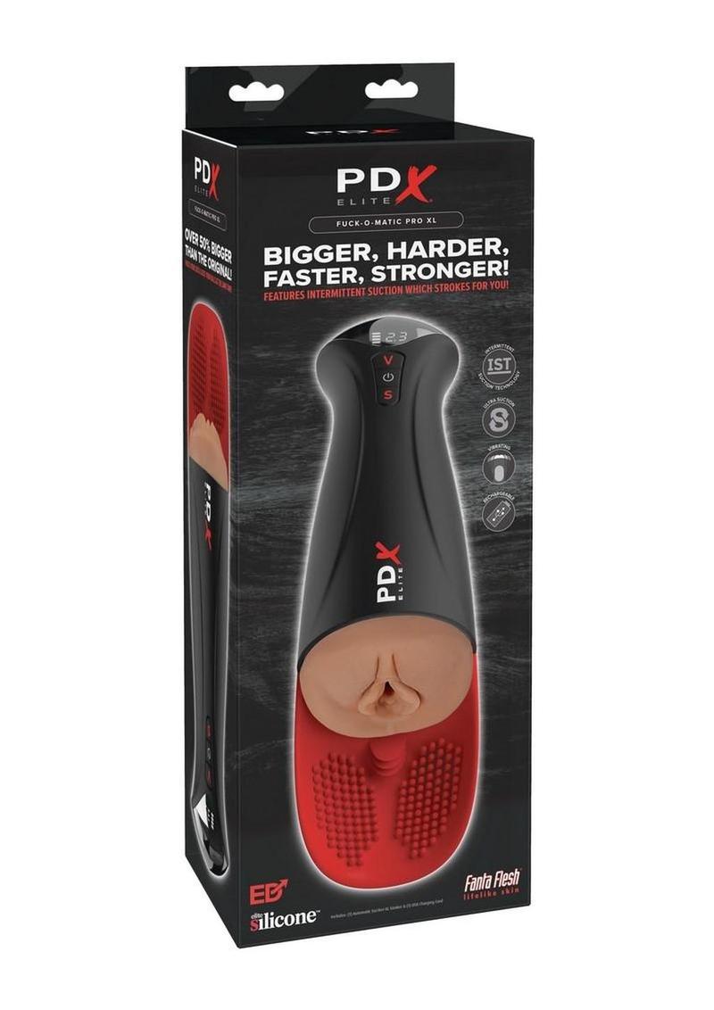 Masturbador recargable PDX Elite Fuck-O-Matic Pro XL - Caramelo