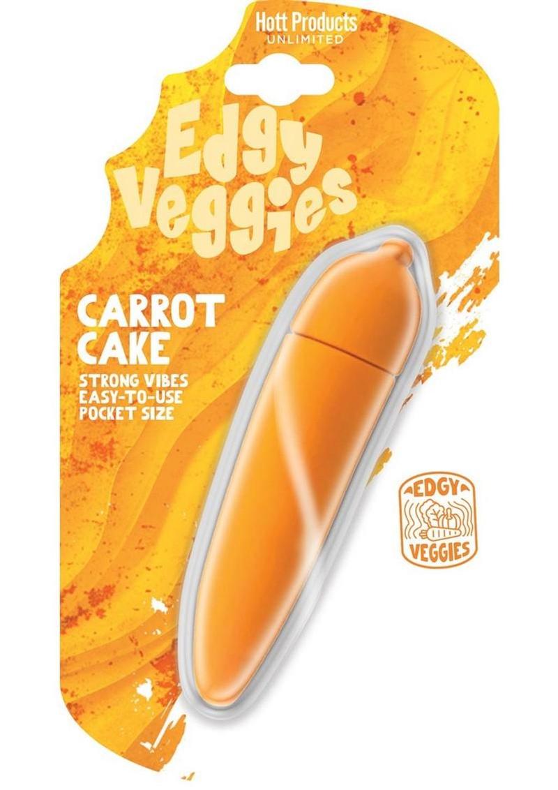 Vibrador de silicona recargable Edgy Veggies Carrot Cake - Naranja