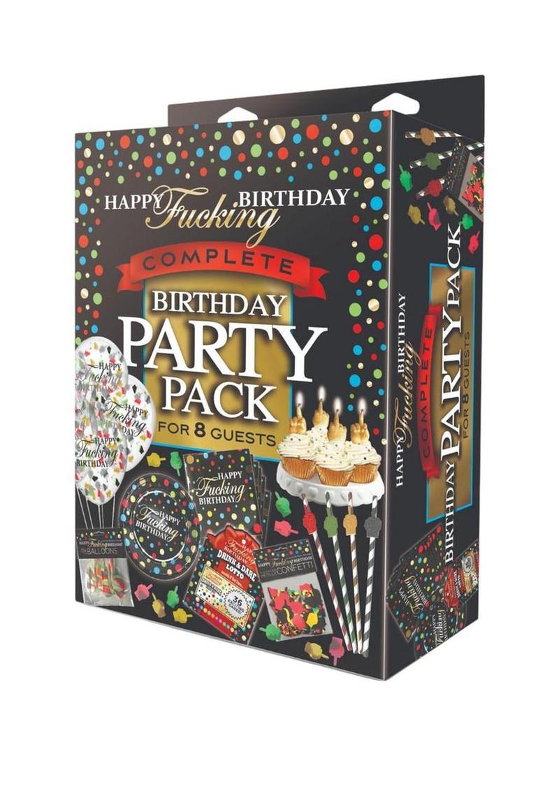 Paquete de fiesta de cumpleaños feliz - Negro