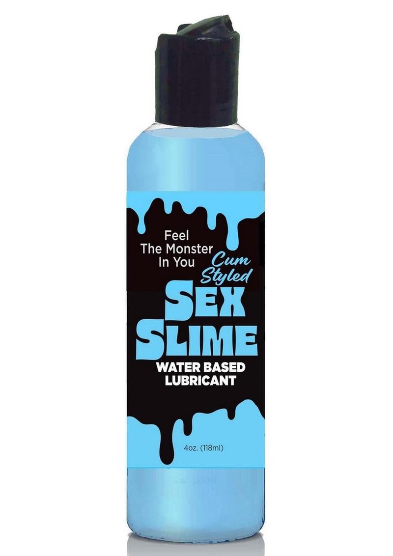 Lubricante a base de agua Sex Slime Cum Styled, 113 g, color azul