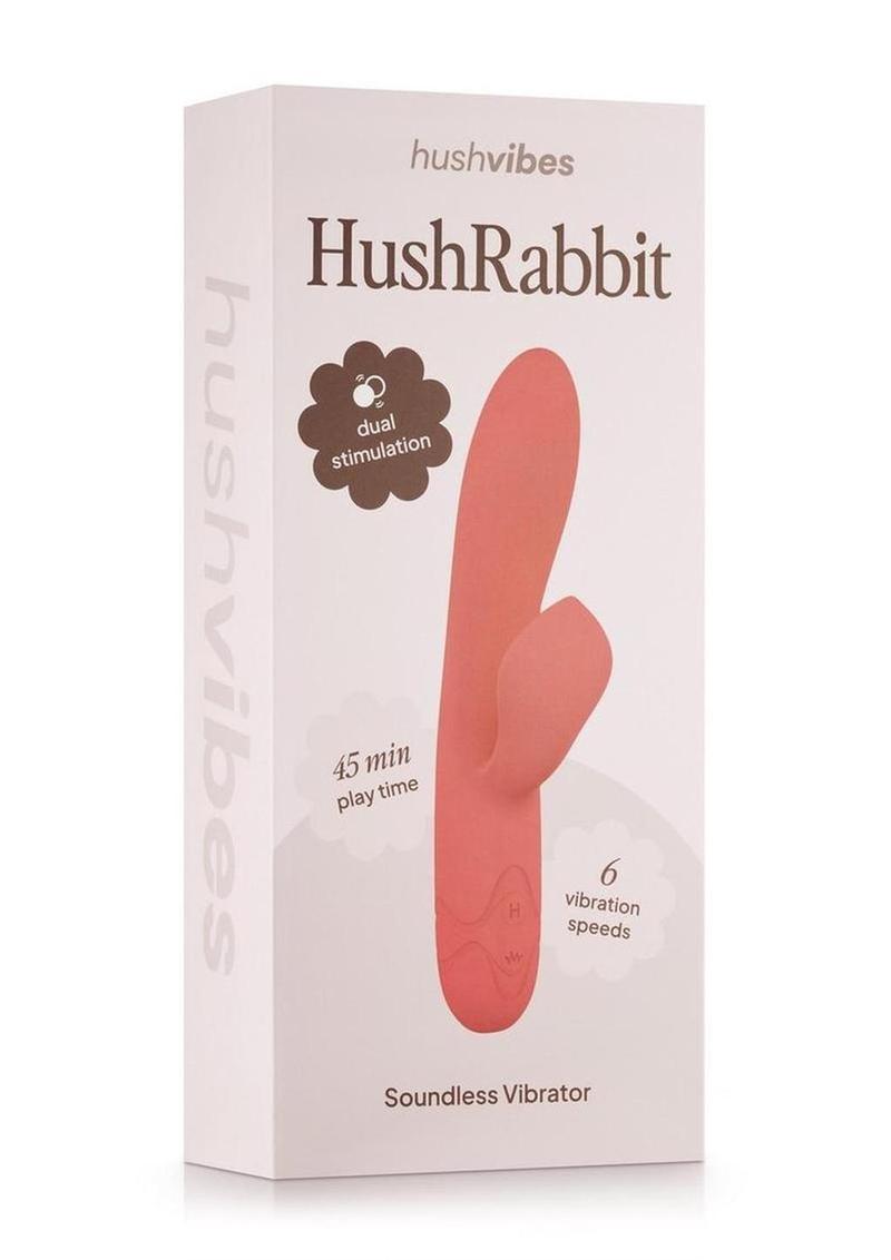 Vibrador de silicona Hush Rabbit - Coral