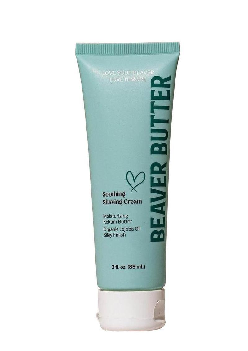 Crema de afeitar calmante de mantequilla de castor, 3 oz