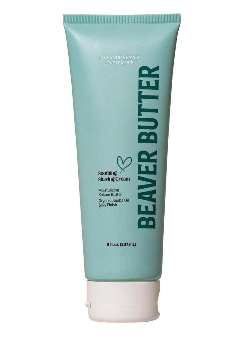 Crema de afeitar calmante de mantequilla de castor, 8 oz