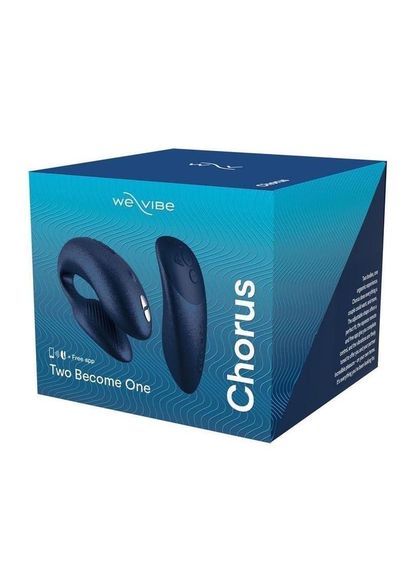 Vibrador de silicona recargable para parejas We-Vibe Chorus con control remoto - Azul cósmico
