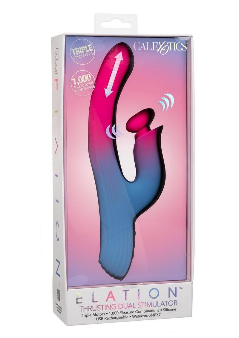 Estimulador dual de silicona recargable Elation Thrusting - Multicolor