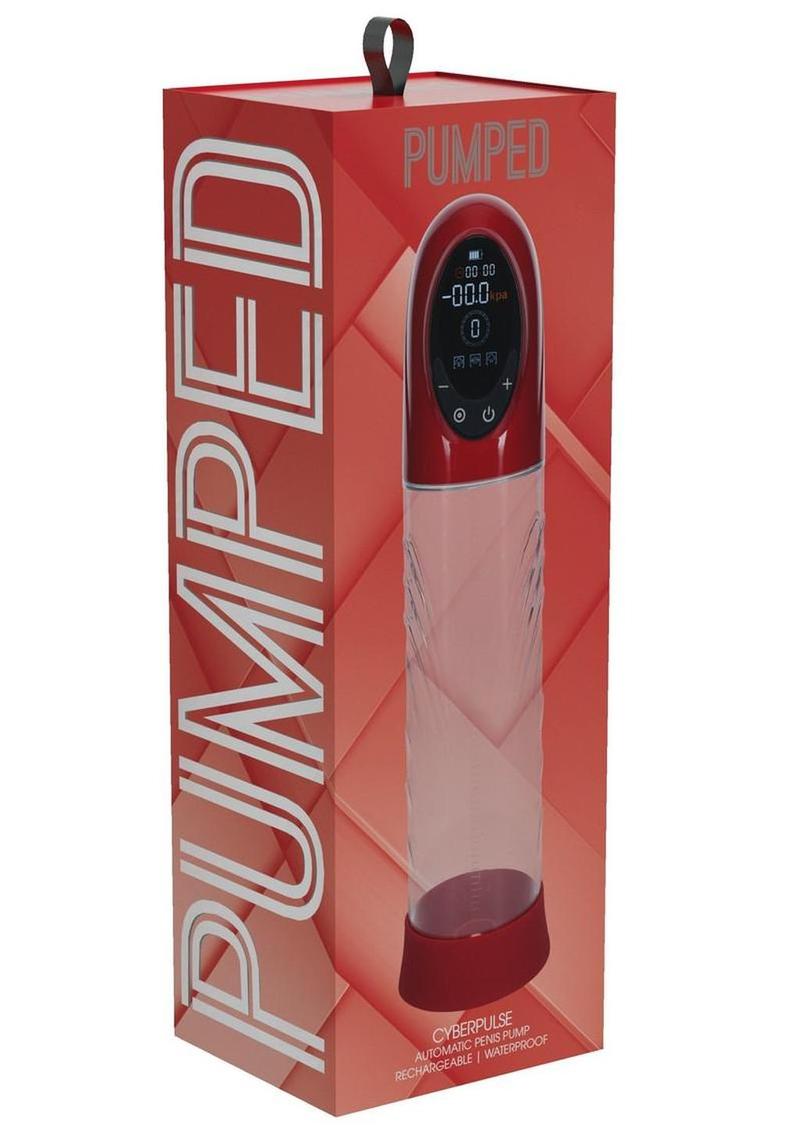 Bomba de pene recargable automática CyberPulse de 13 funciones - Rojo metálico