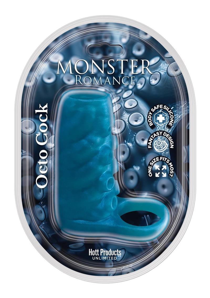 Funda de silicona para pene Monster Romance Octo - Azul