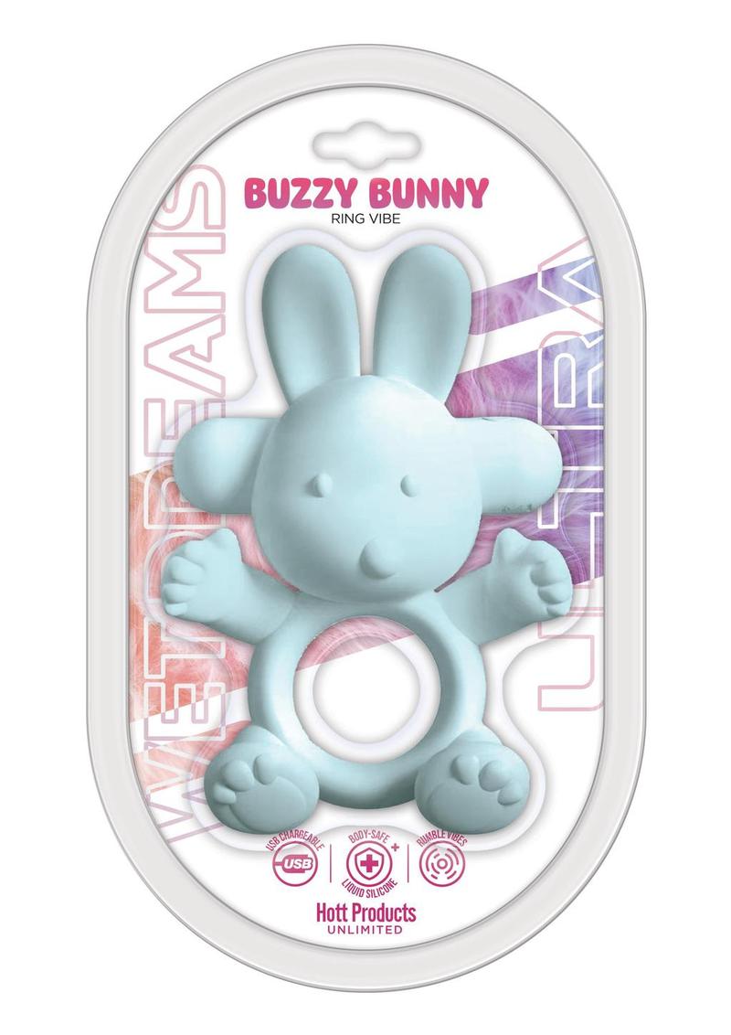 Anillo de silicona recargable para el pene Wet Dreams Buzzy Bunny - Multicolor