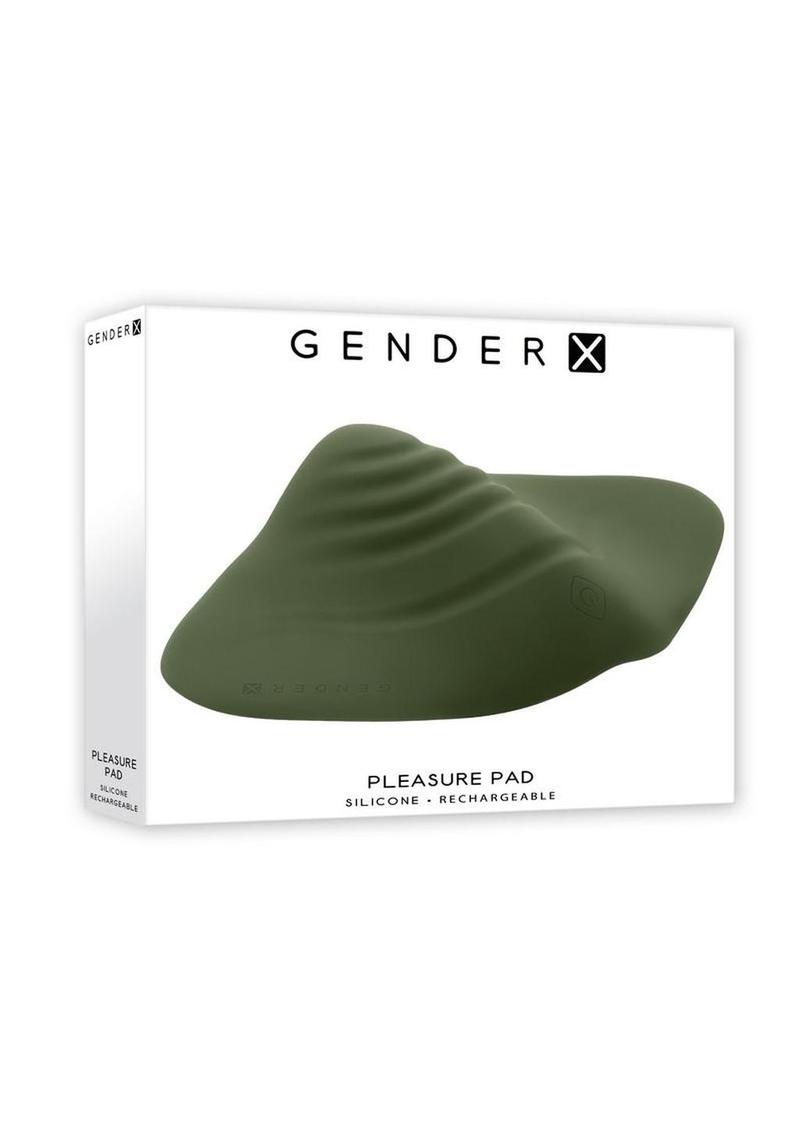 Estimulador de clítoris de silicona recargable Gender X Pleasure Pad - Verde