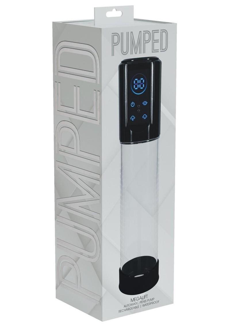Bomba de pene automática MegaLift con 6 funciones, recargable, color negro