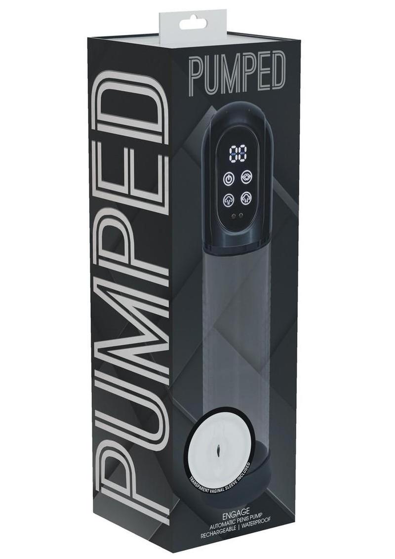 Bomba de pene automática recargable Pumped Engage de 6 funciones - Metalizado