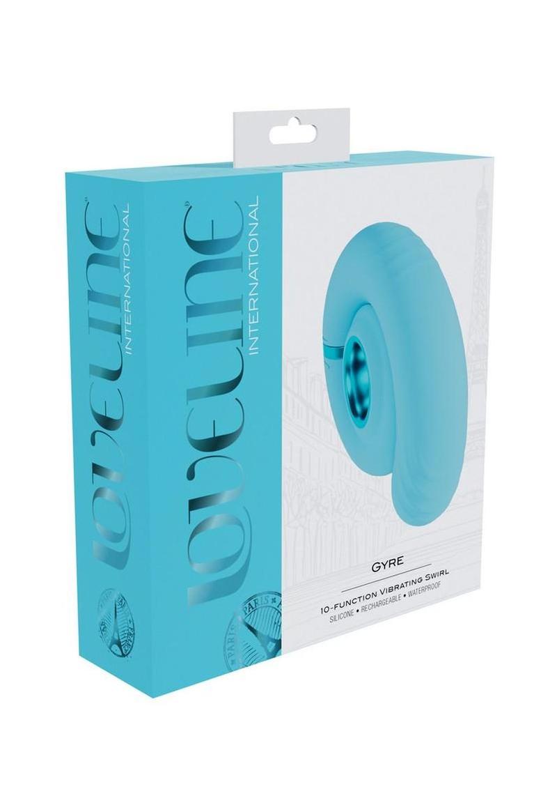 Vibrador recargable LoveLine Gyre de 10 velocidades - Azul