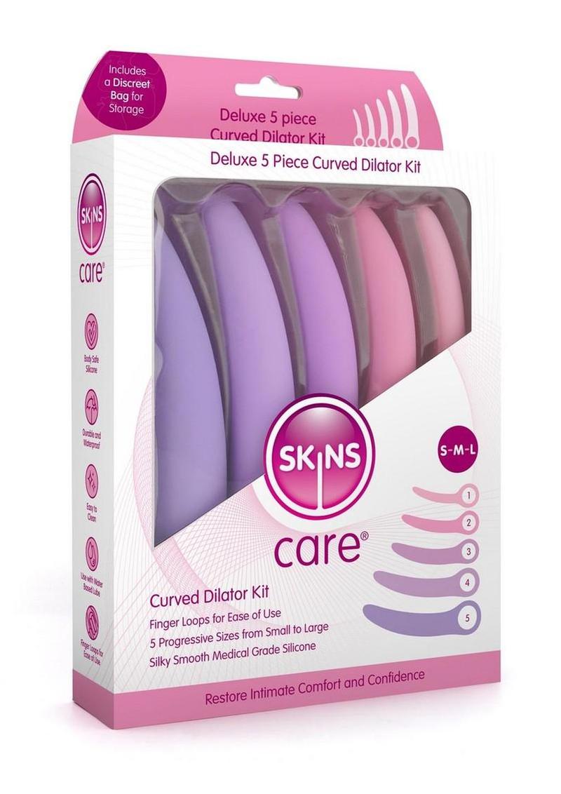 Dilatadores de silicona curvos Skins Care (juego de 5 piezas) - Rosa/Morado