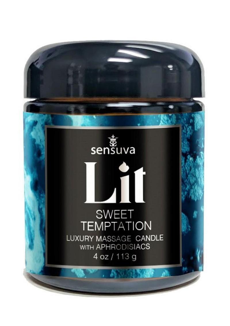 Vela de masaje afrodisíaca de lujo Lit Sweet Temptation de 113 ml (vainilla, azúcar y guisante de olor)