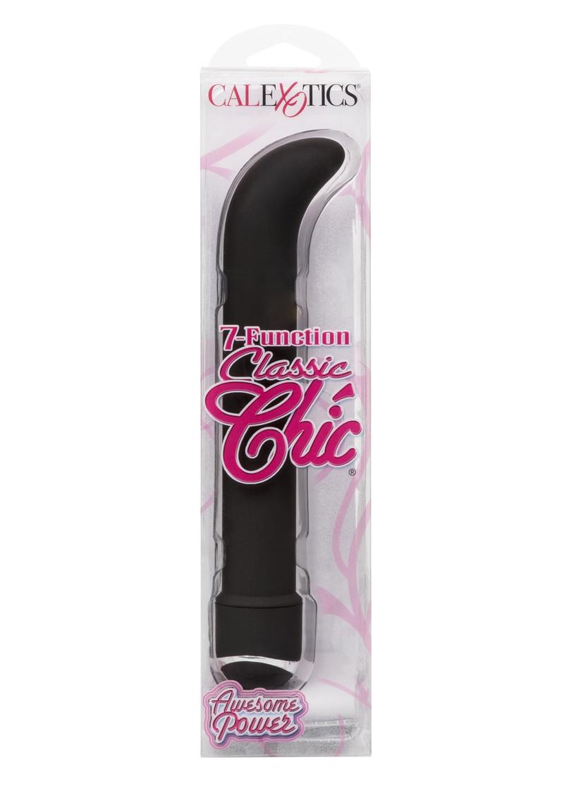Vibrador clásico elegante de 7 funciones para el punto G en color negro