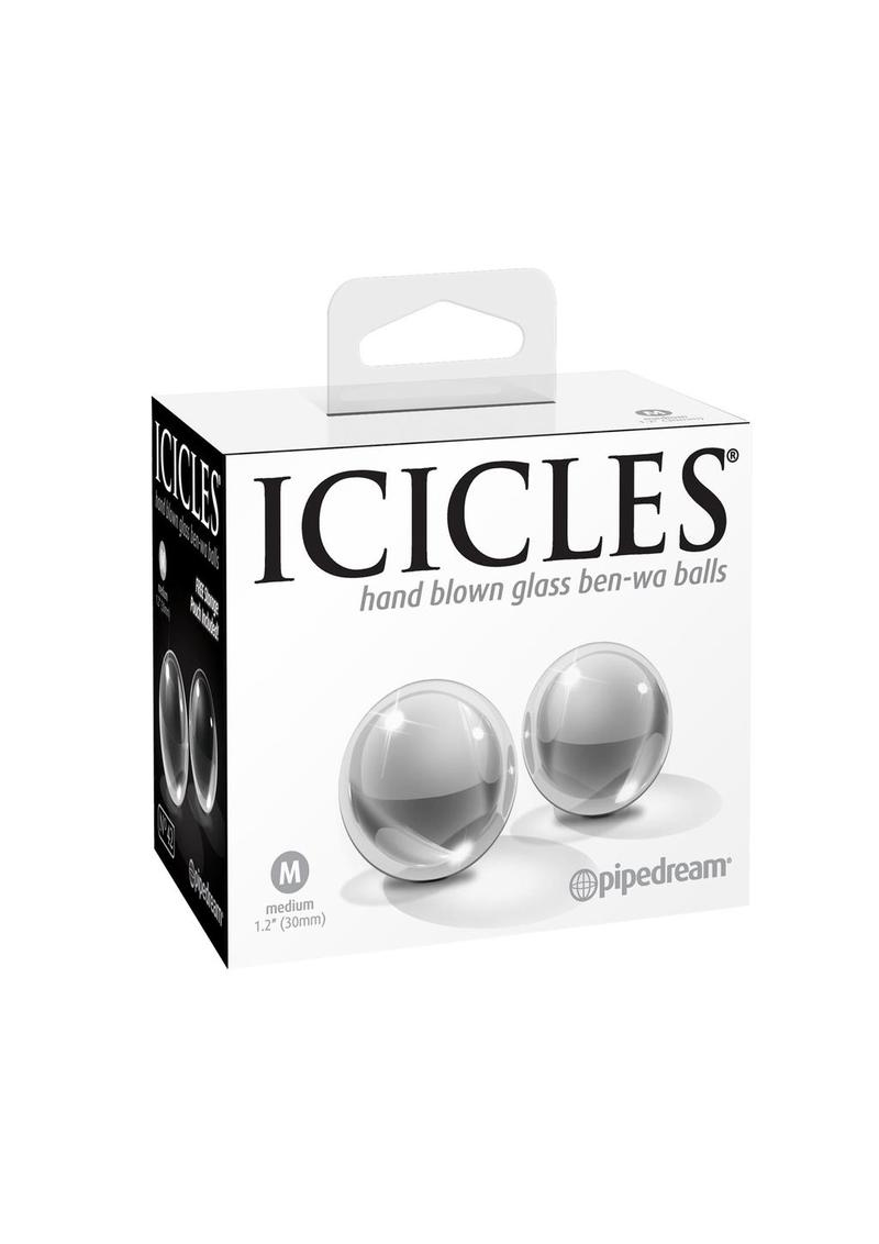Bolas Ben-Wa de vidrio Icicles n.° 42 - Medianas - Transparentes