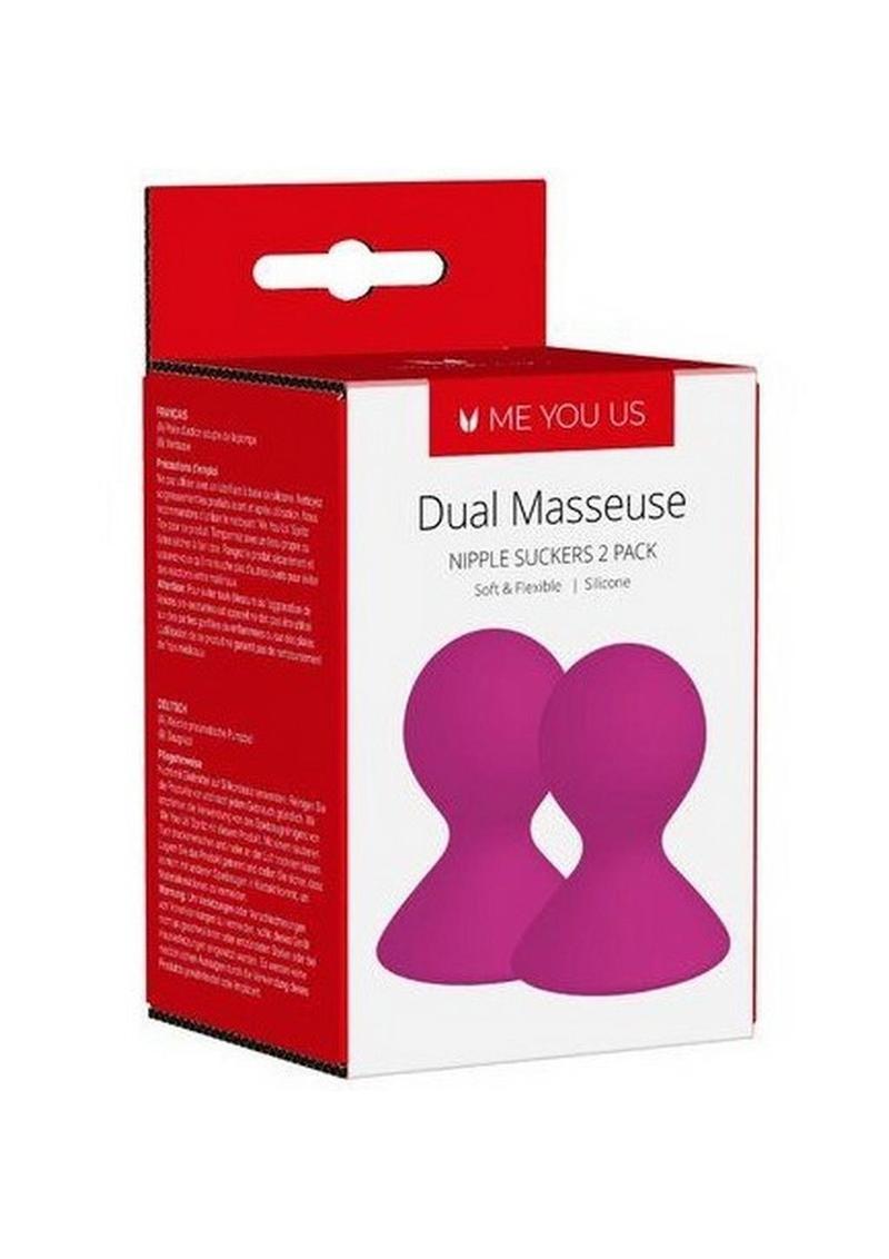 Succionador de pezones de silicona doble para masajeador ME YOU US - Morado