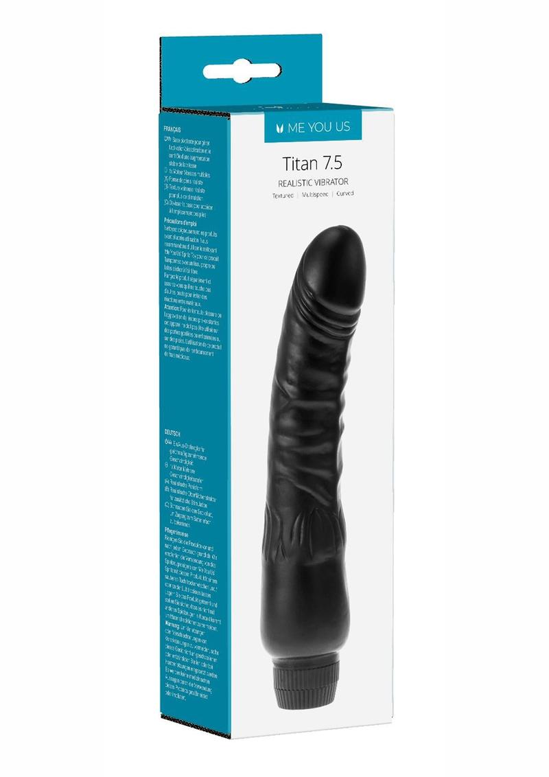 Vibrador realista ME YOU US Titan 7.5 de 7.5 pulgadas - Negro