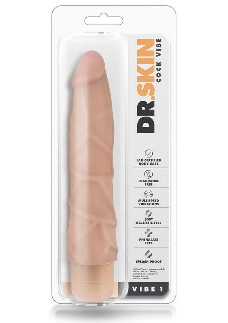Consolador vibrador Dr. Skin Silver Collection Cock Vibe 1 de 23 cm - Vainilla
