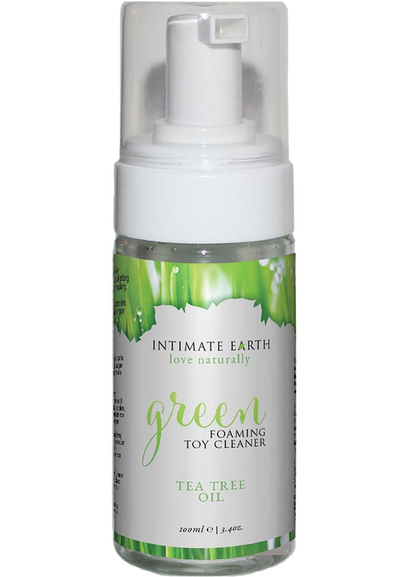 Limpiador de juguetes espumoso Intimate Earth Green con aceite de árbol de té, 3.4 oz