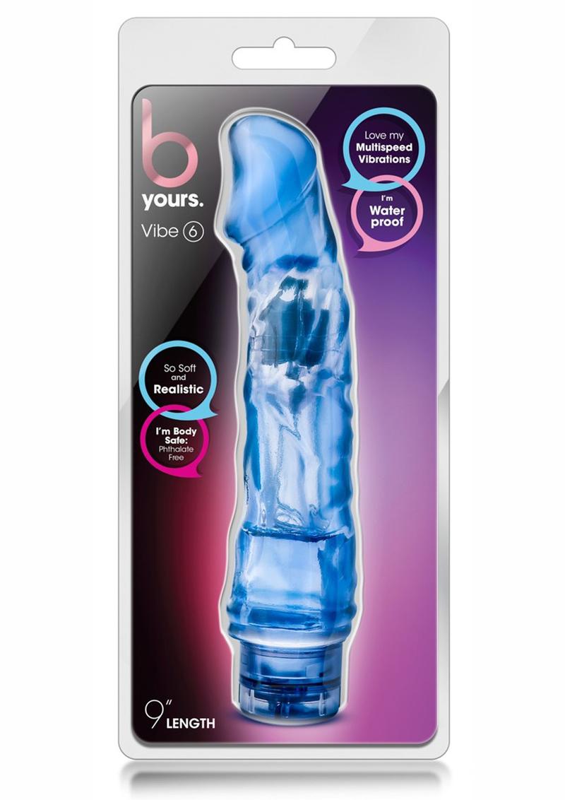Consolador vibrador B Yours Vibe 6 de 23 cm - Azul