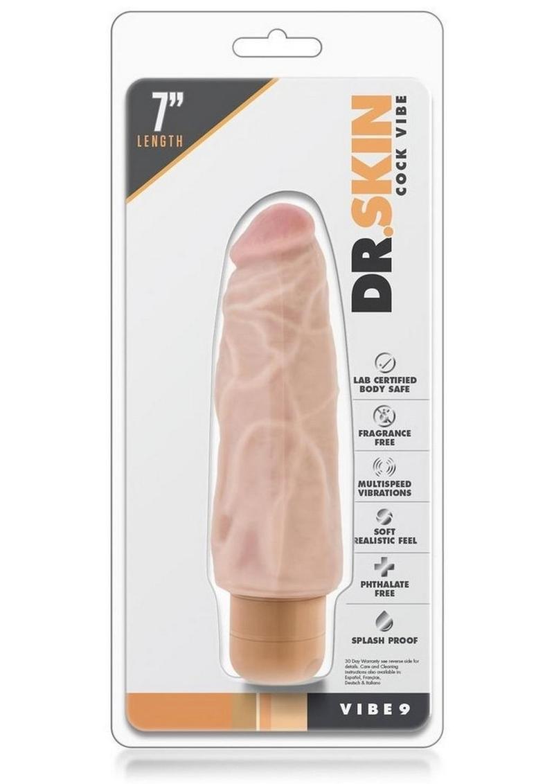 Consolador vibrador Dr. Skin Silver Collection Cock Vibe 9 de 18 cm - Vainilla
