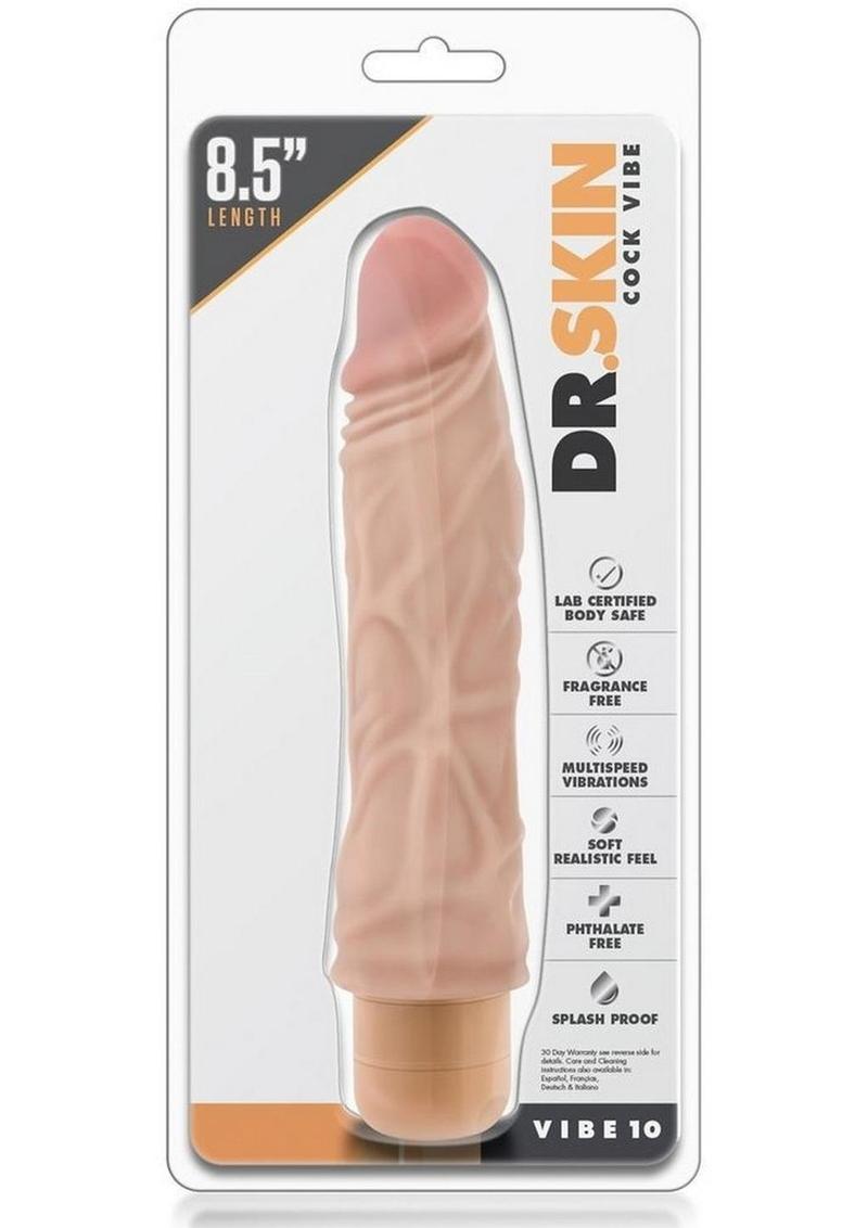Consolador vibrador Dr. Skin Silver Collection Cock Vibe 10 de 21,5 cm - Vainilla