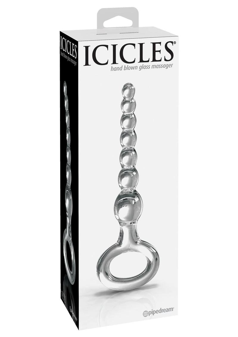 Icicles No. 67 - Perla anal de vidrio con cuentas - Transparente