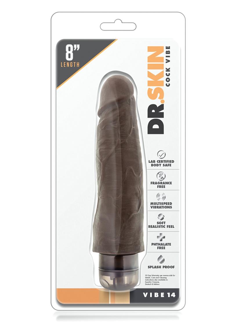 Consolador vibrador Dr. Skin Silver Collection Cock Vibe 14 de 20 cm - Chocolate