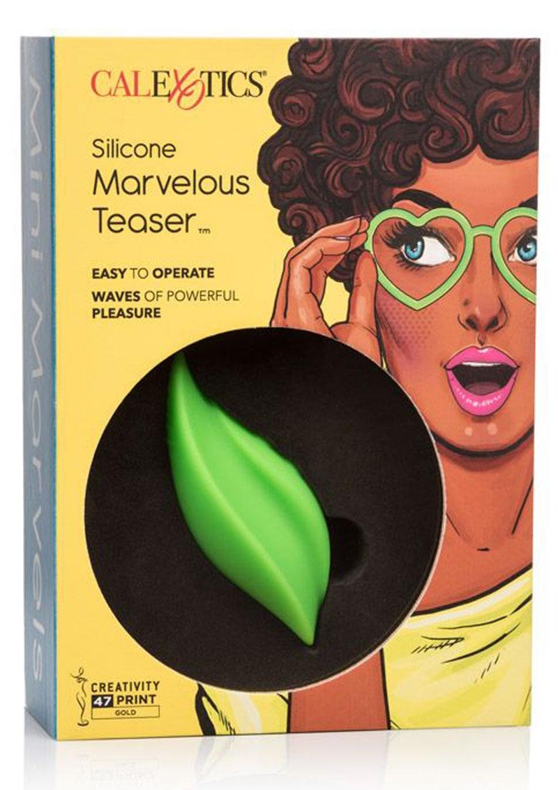 Mini Marvels Marvelous Teaser Masajeador de silicona recargable - Verde