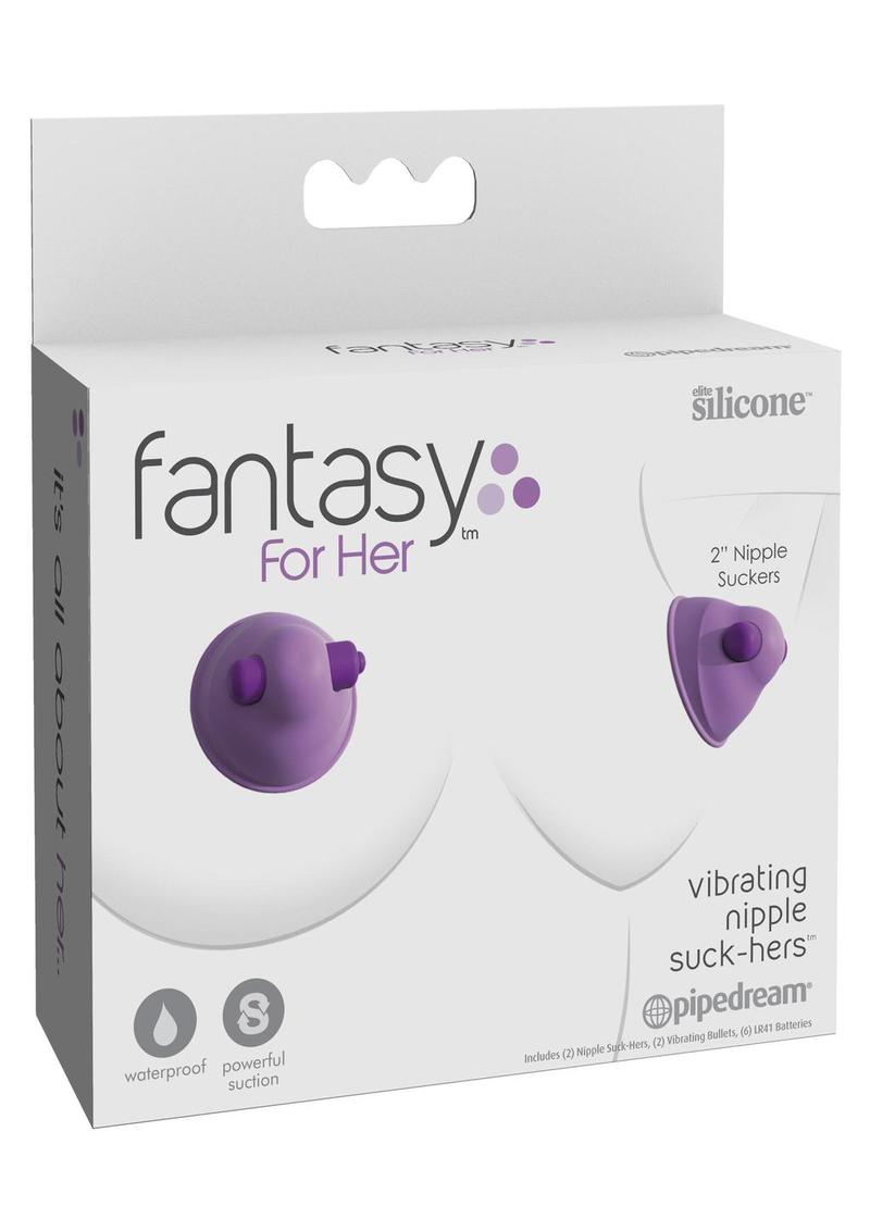 Vibrador de pezón de silicona Fantasy For Her, impermeable, 5 cm, morado