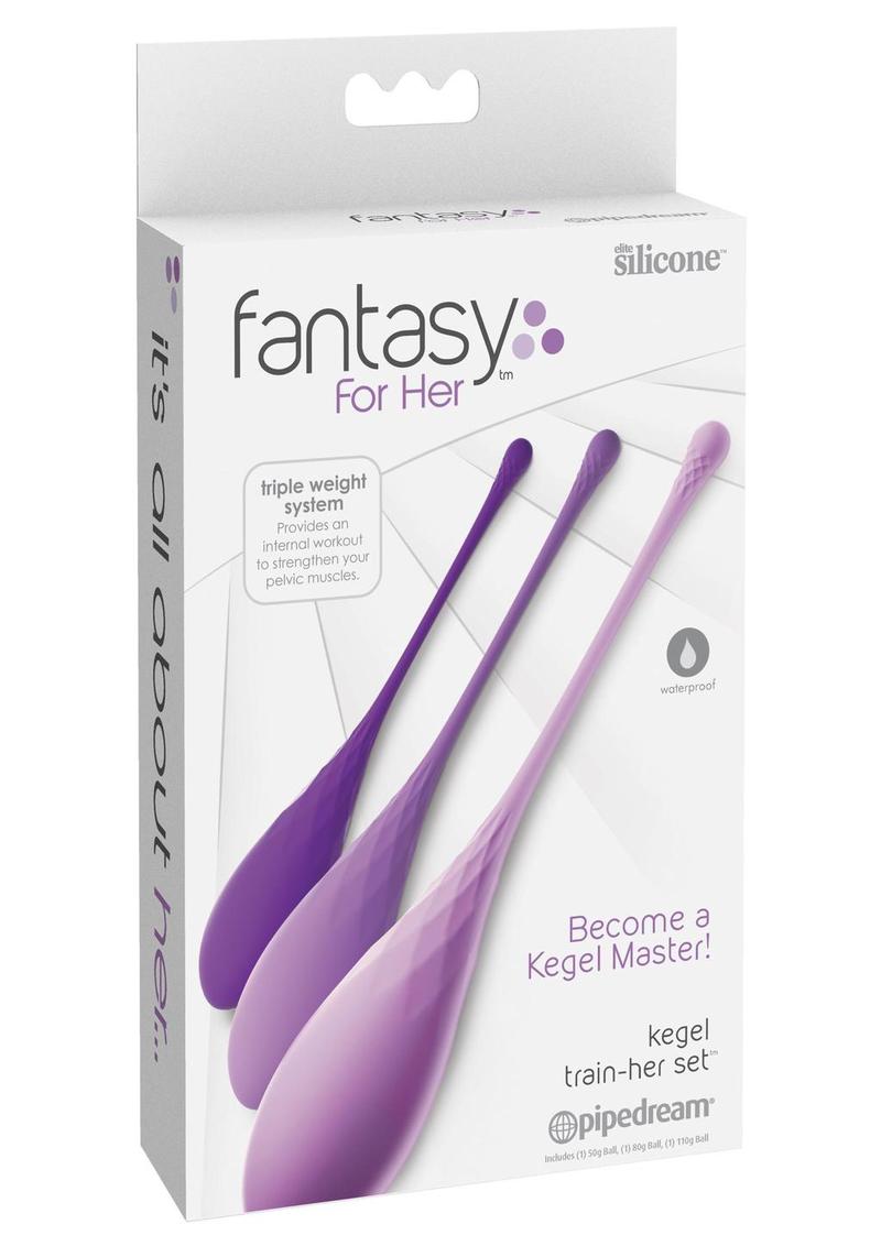Set de entrenamiento de Kegel de silicona Fantasy For Her - Morado