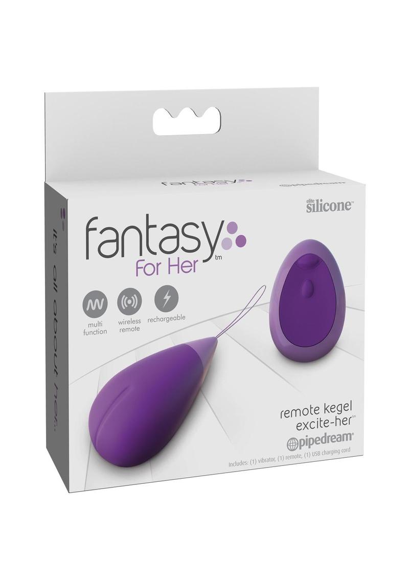 Fantasía para ella, vibrador de silicona Kegel, excitación con control remoto - Morado