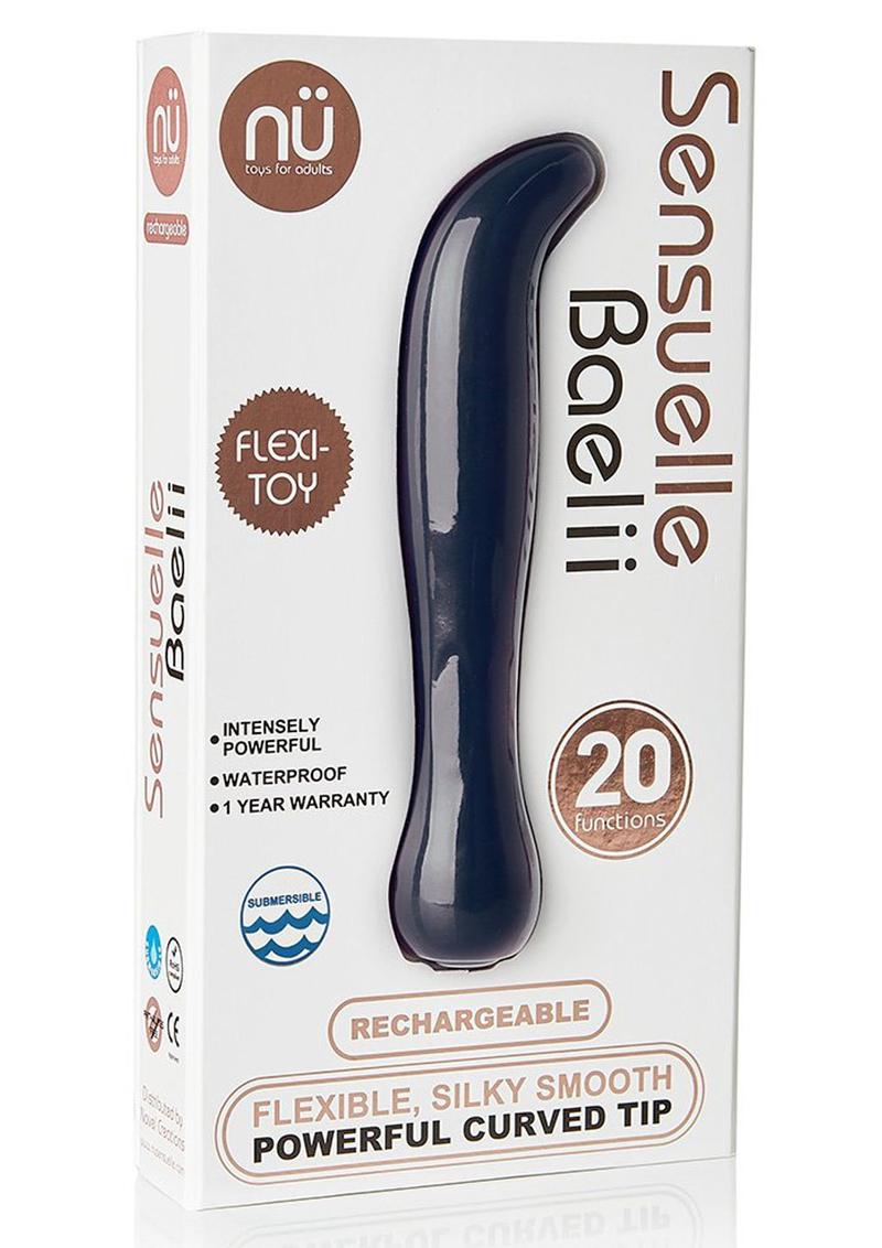 Vibrador Sensuelle Baelii de 20 funciones, color azul marino