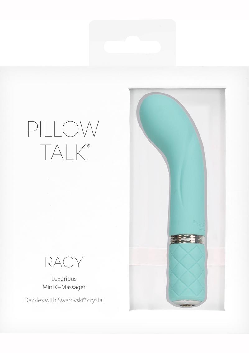 Mini vibrador recargable de silicona para punto G Pillow Talk Racy - Verde azulado