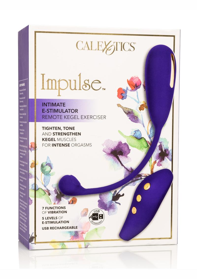 Estimulador íntimo Impulse con bolas de Kegel recargables de silicona y control remoto - Morado