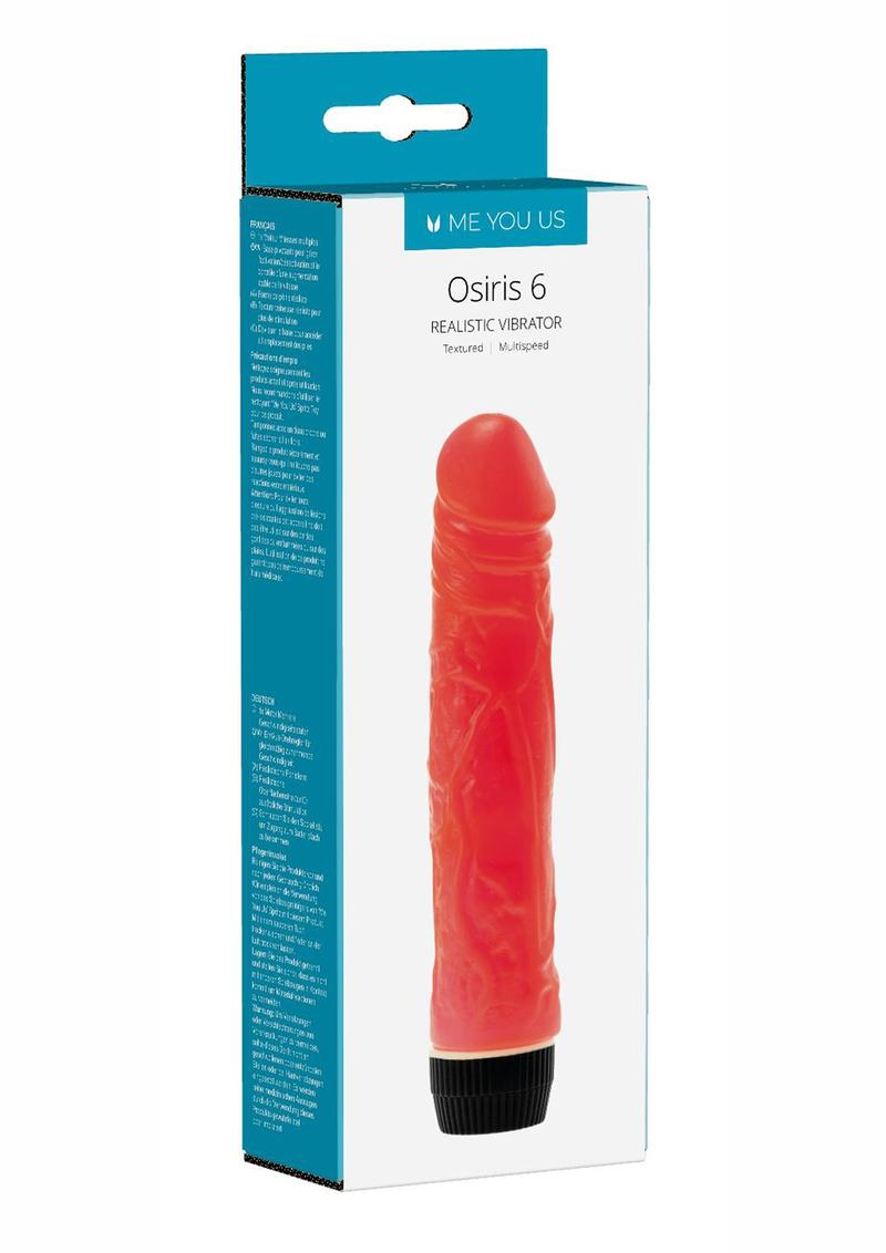 Vibrador realista Osiris 6 - Rojo