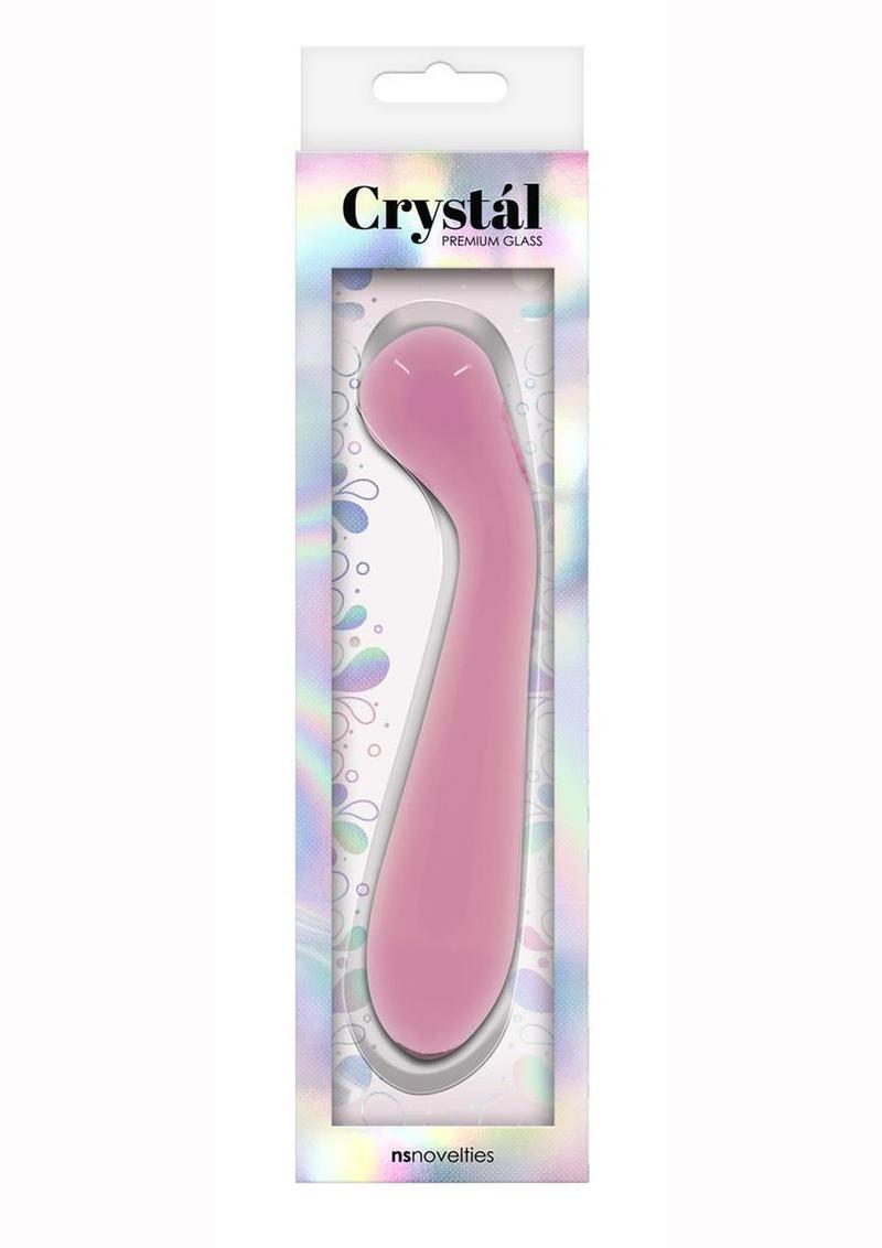Masajeador de punto G de cristal premium - Rosa