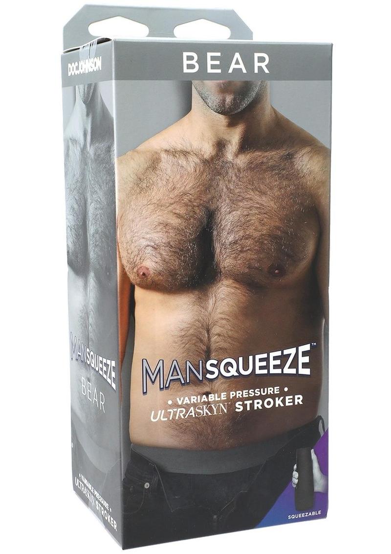 Man Squeeze Bear Ultraskyn Masturbator - Butt - Vanilla