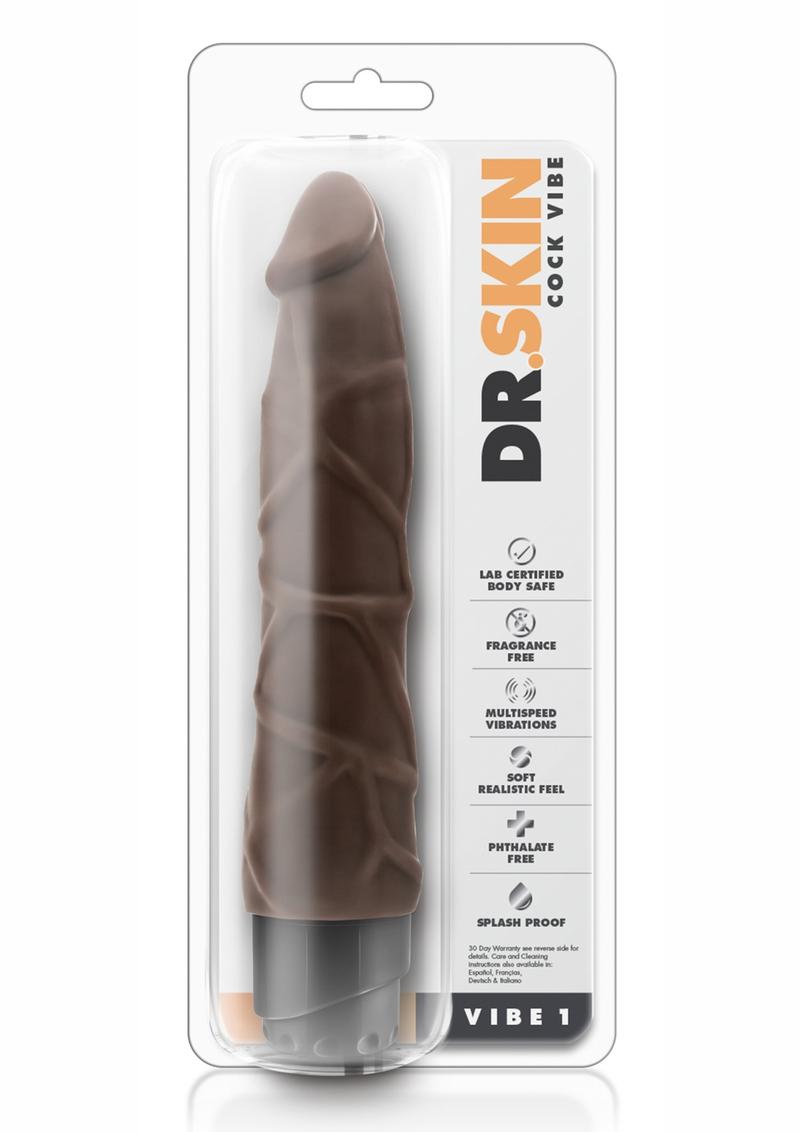 Consolador vibrador Dr. Skin Silver Collection Cock Vibe 1 de 23 cm - Chocolate