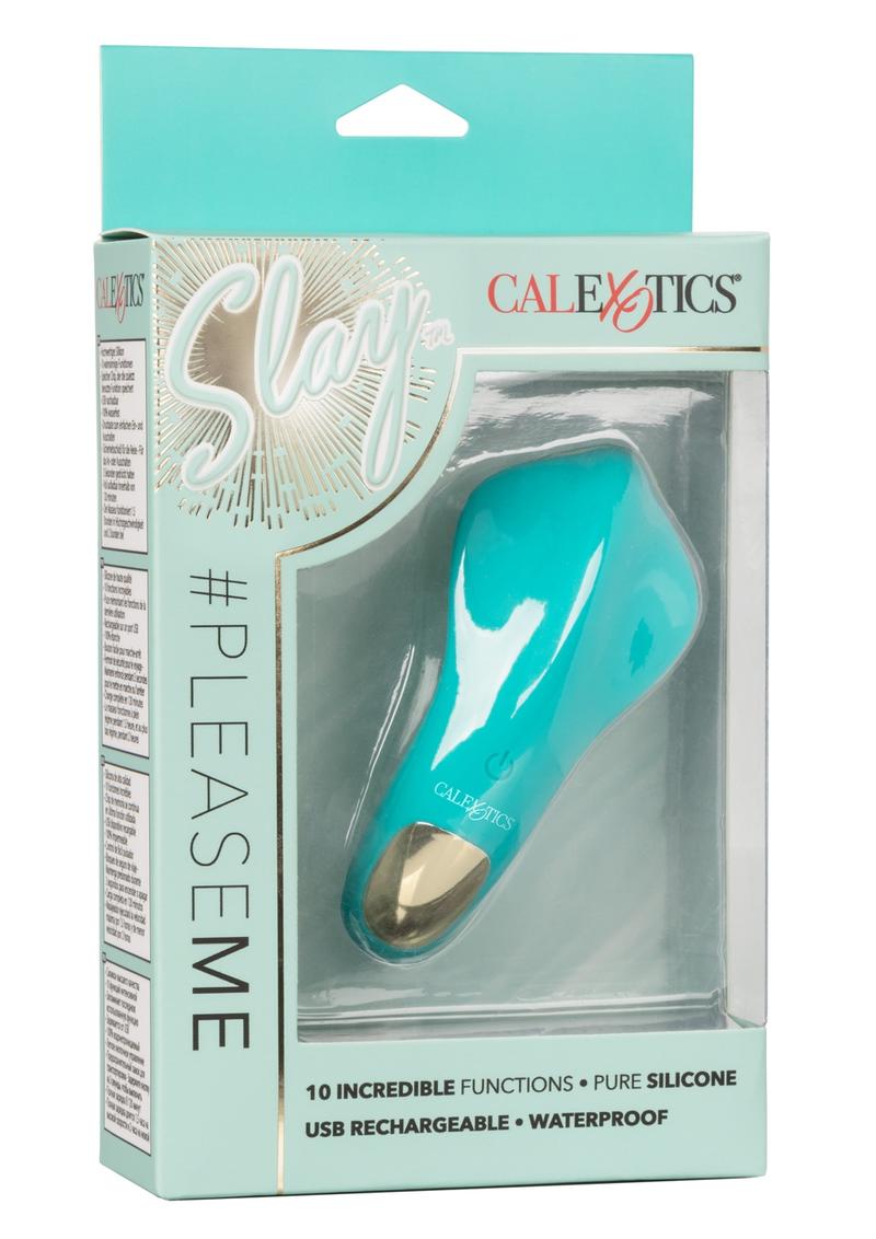 Masajeador recargable de silicona Slay Pleaser - Verde
