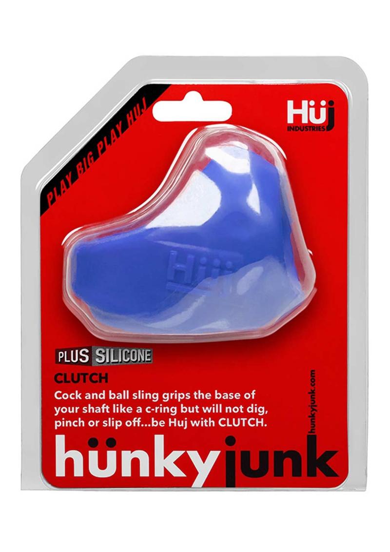 Correa de silicona para pene y testículos Hunkyjunk Clutch - Azul