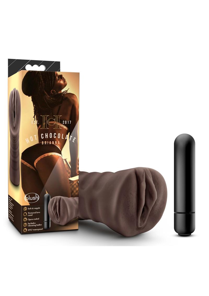 Masturbador vibrador Brianna Hot Chocolate con bala - Coño - Chocolate