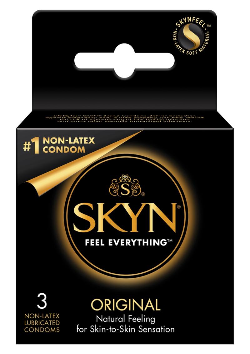 Condones lubricados sin látex Lifestyles Skyn ​​Original (paquete de 3)