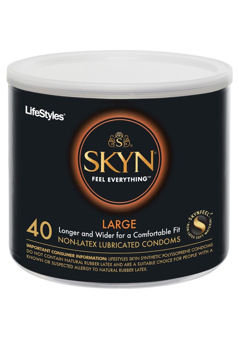 Condones lubricados sin látex Lifestyles Skyn ​​Large 40