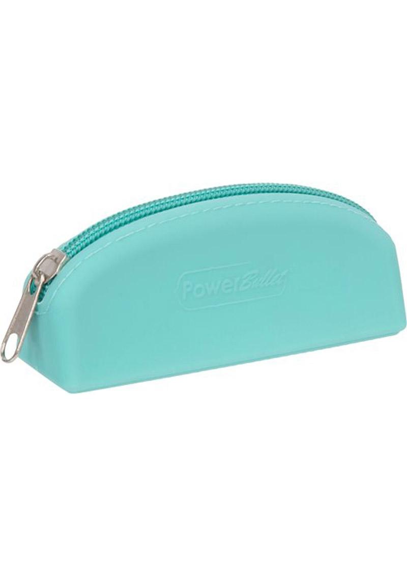 Bolsa de almacenamiento de silicona PowerBullet con cremallera - Verde azulado