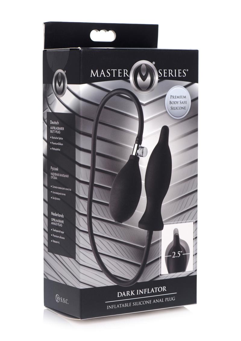 Tapón anal inflable de silicona Master Series Dark Inflator - Negro