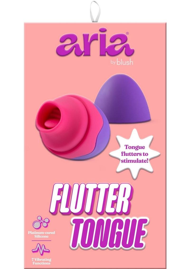 Vibrador de silicona recargable Aria Flutter Tongue - Morado