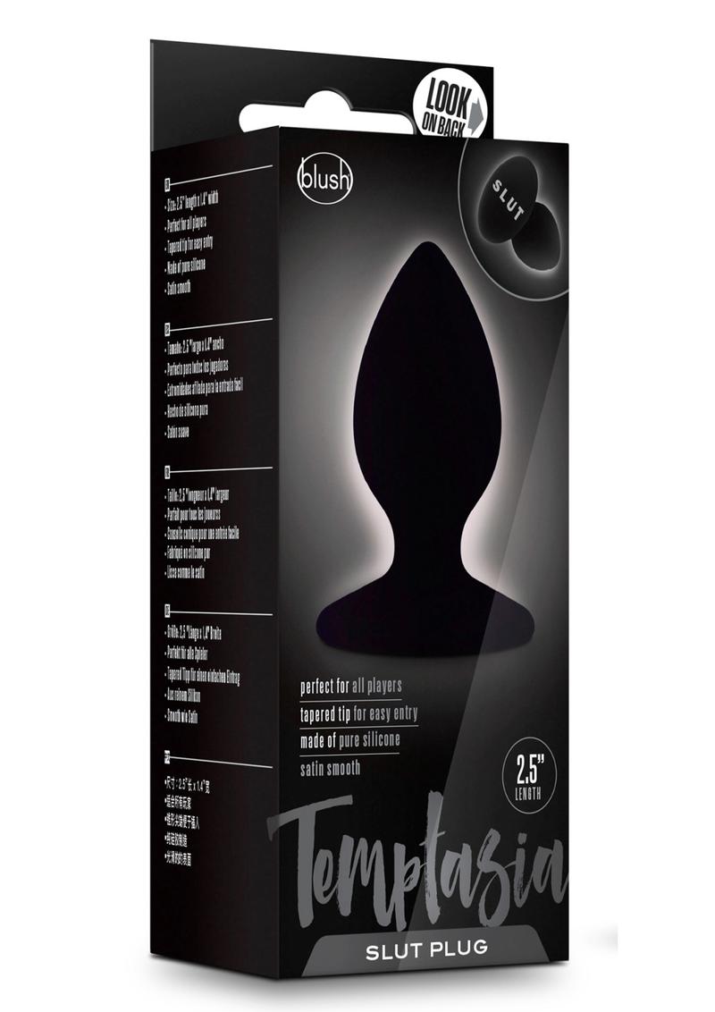 Tapón anal de silicona Temptasia Slut - Negro